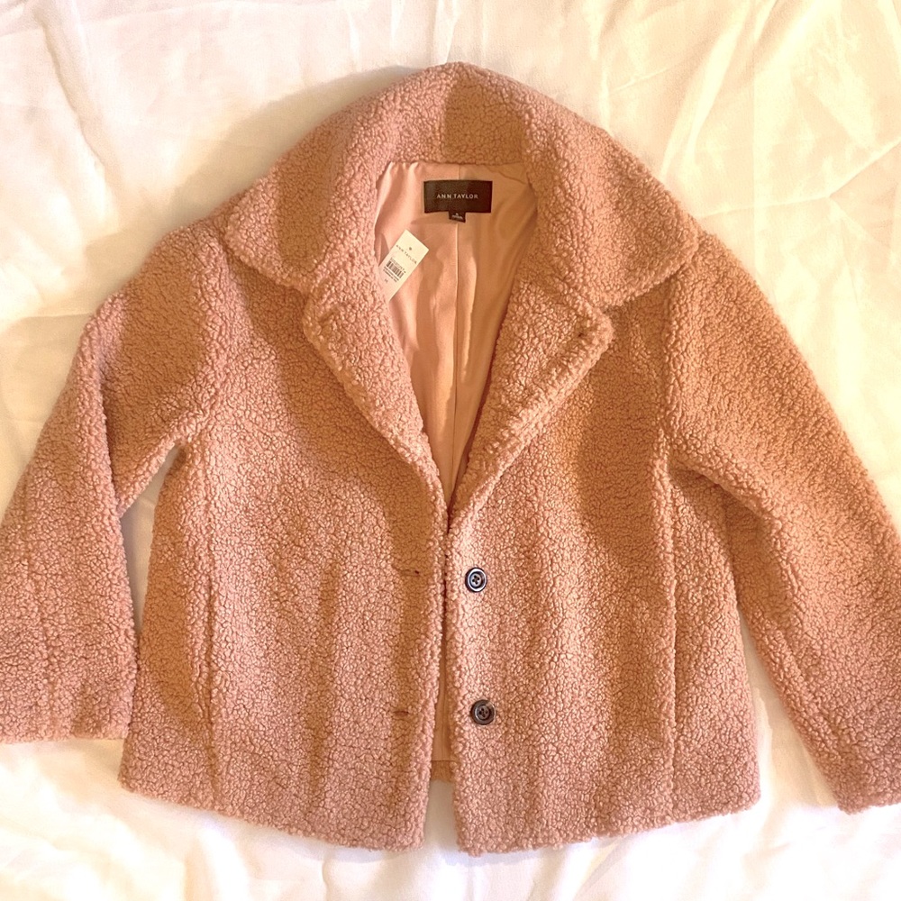 Brand-New Ann Taylor Fleece Teddy Jacket, Size-M